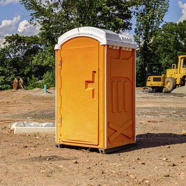 can i customize the exterior of the porta potties with my event logo or branding in Lago